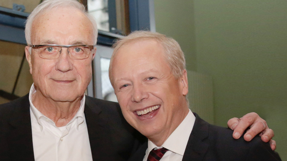 Fritz_Pleitgen und Tom Buhrow | Bildquelle: WDR/Annika Fußwinkel Fritz_Pleitgen und Tom Buhrow
