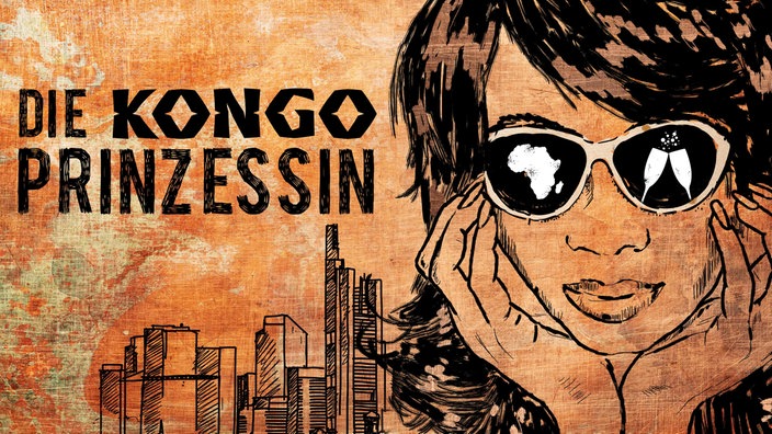 Illustration: Die Kongo-Prinzessin - Gesicht einer Frau mit Sonnenbrille