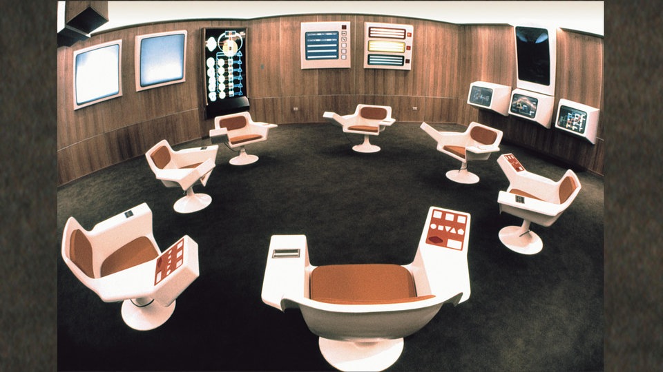 Projekt Cybersyn, Opsroom | Bildquelle: Gui Bonsiepe Projekt Cybersyn, Opsroom