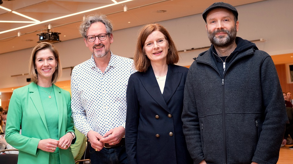 WDR-Intendantin Dr. Katrin Vernau und Dr. Eckart von Hirschhausen beim Hamburger Stiftungstag