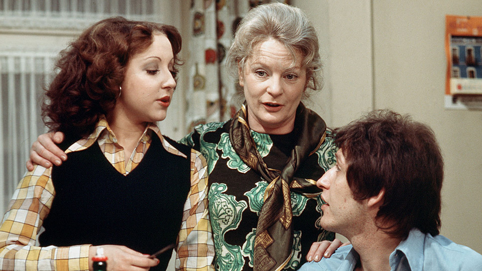 Michael (Diether Krebs), Rita (Hildegard Krekel) und Else (Elisabeth Wiedemann, Mitte)