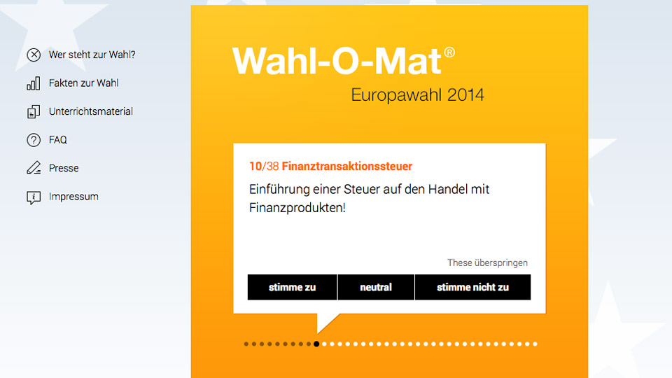 Wahlomat | Bildquelle: WDR Wahlomat