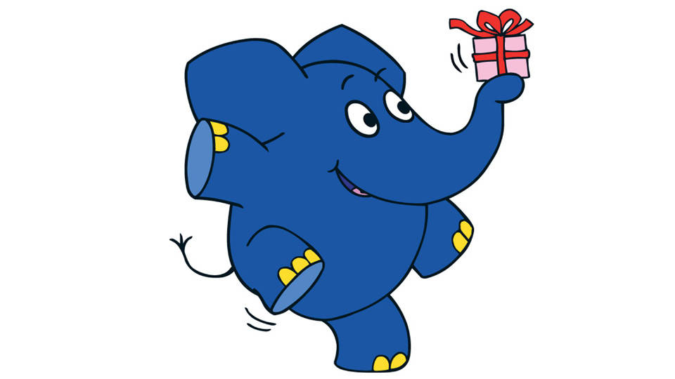 Bilder Blauer Elefant - Kostenlos zum Ausdrucken