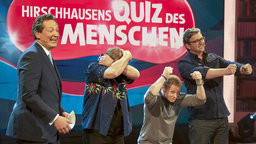 Dr. Eckart von Hirschhausen mit Gästen: Jürgen von der Lippe, Fabian Hambüchen und Hans Sigl | Bildquelle: WDR/Max Kohr Dr. Eckart von Hirschhausen mit Gästen: Jürgen von der Lippe, Fabian Hambüchen und Hans Sigl