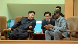 Dennis Rodman (r) mit Kim Jong-un (l)