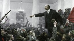 Gemälde: Lenin verkündet den Sieg der Revolution | Bildquelle: wdr Gemälde: Lenin verkündet den Sieg der Revolution