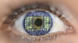 Auge (Iris) mit Barcode | Bildquelle: imago/imagebroker/imago stock Auge (Iris) mit Barcode