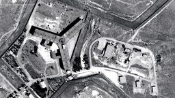 Satellitenbild von Saydnaya, Militärgefängnis in Syrien