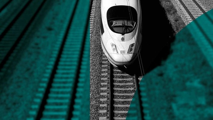 Keyvisual: ARD radiofeature "Neues Kursbuch für die Bahn | Bildquelle: Christoph Stache / AFP Keyvisual: ARD radiofeature "Neues Kursbuch für die Bahn