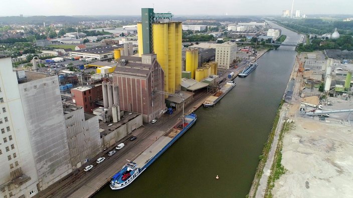 Der Stadthafen Hamm ist ein wichtiges Logistik-Drehkreuz am Kanal
