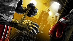 Eine Hand wird vor einem Boxkampf verbunden.