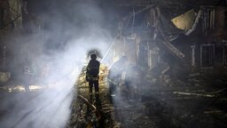 Aftermath of a Russian air attack in Sloviansk