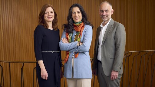 Katrin Vernau, Marie Jacquot, Sebastian König (Manager des WDR-Sinfonieorchesters).